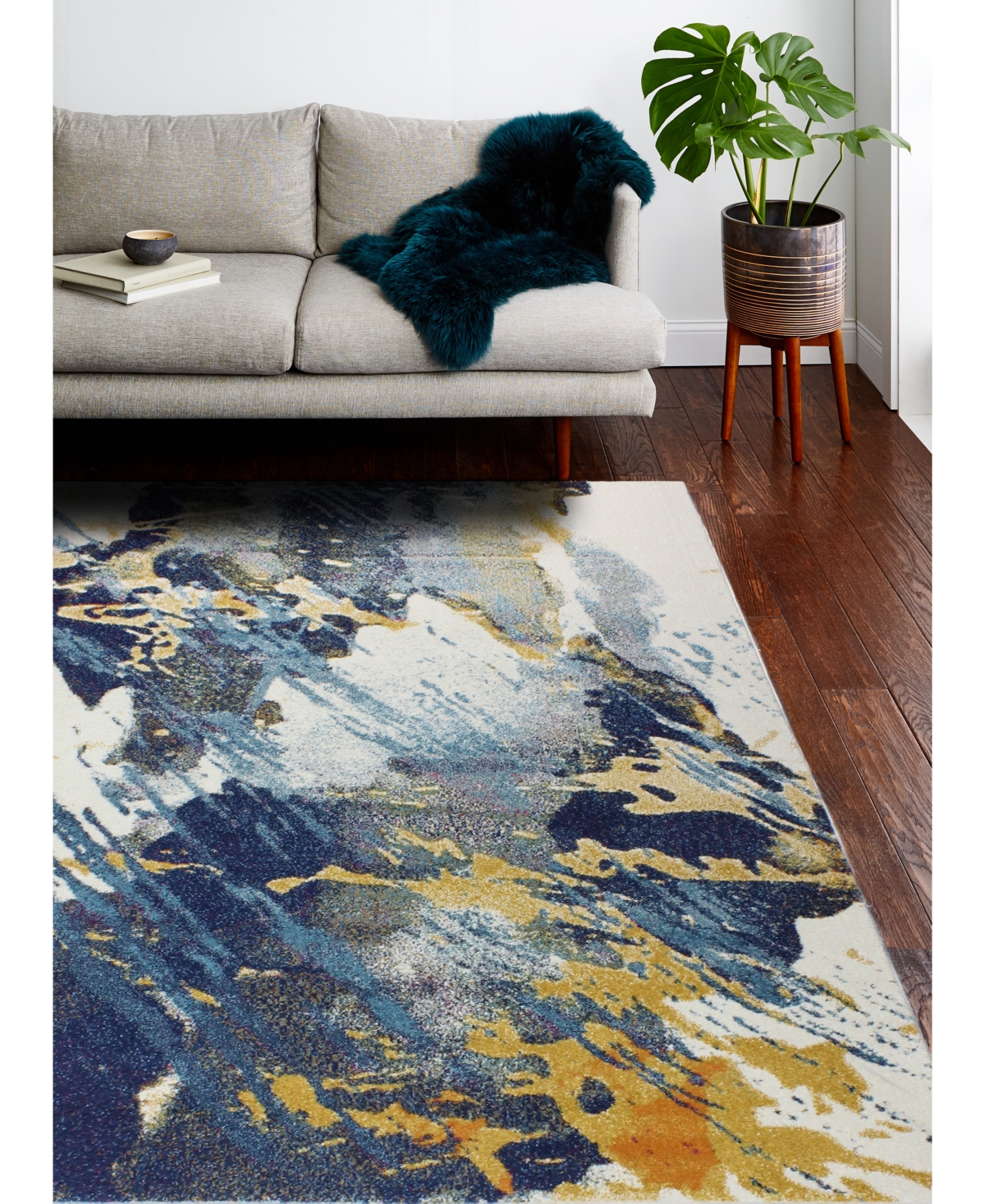 Medley 5341ABlue Area Rug -Blue