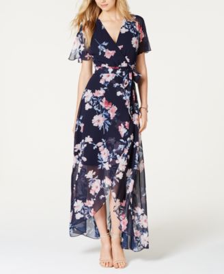 macys floral long dress