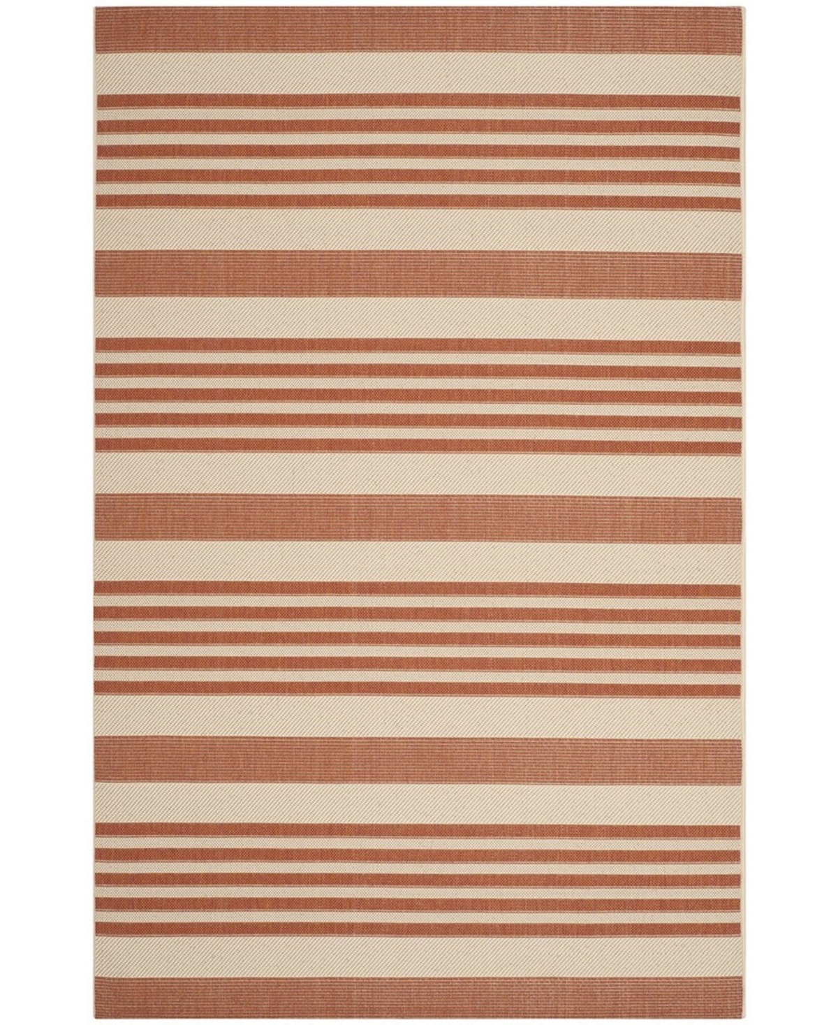 Safavieh Courtyard Cy6062 Terracotta And Beige 4' X 5'7" Sisal Weave Outdoor Area Rug In Red