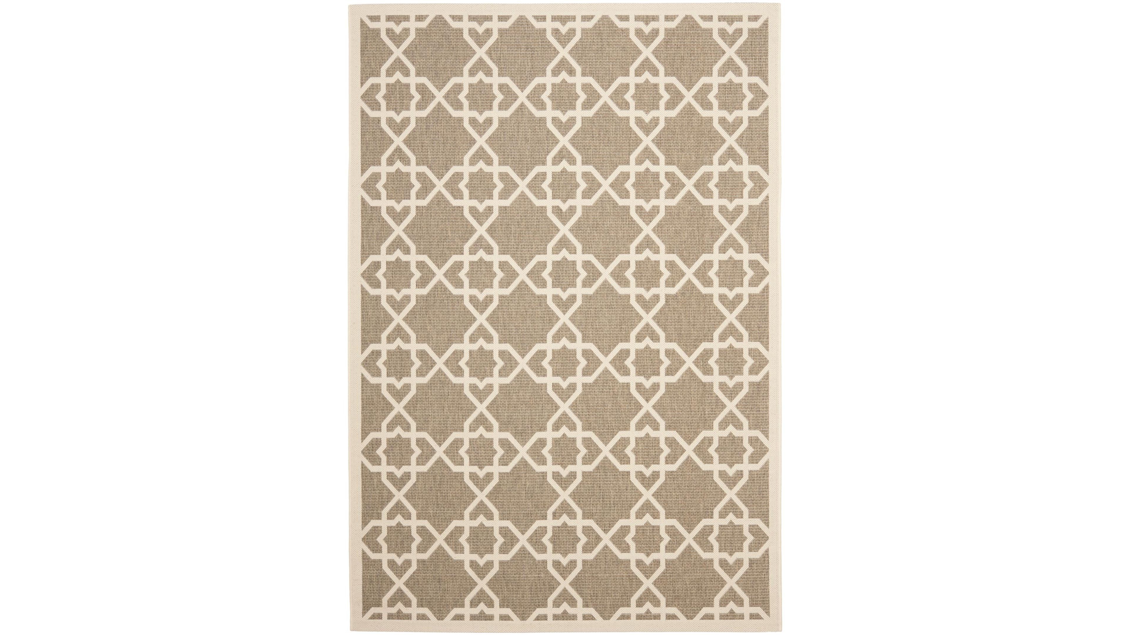 Safavieh Courtyard CY6032 Brown and Beige 8' x 11' Outdoor Area Rug