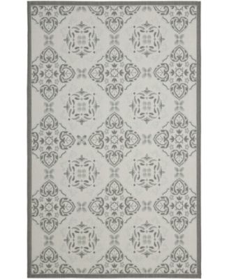 Courtyard CY7978 Light Gray and Anthracite 8' x 11' Sisal Weave Outdoor Area Rug
