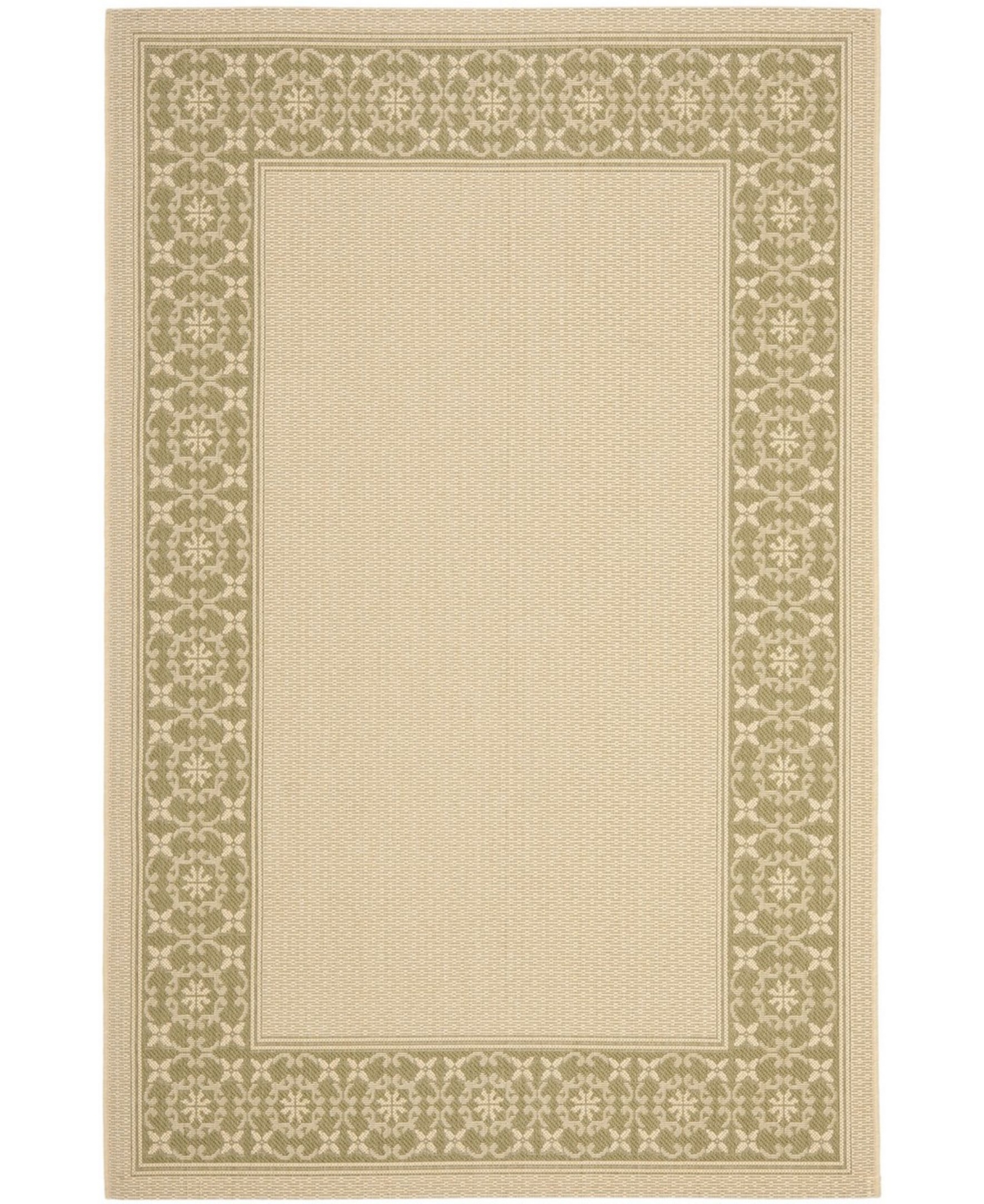 Safavieh Courtyard Cream and Green 8' x 11' Outdoor Area Rug - Cream / Gr