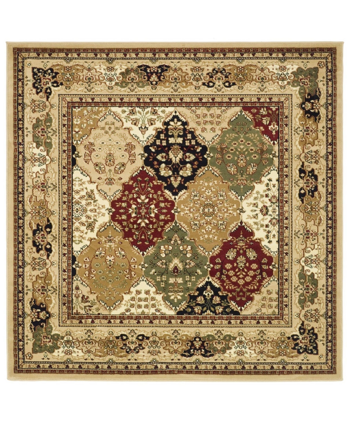 Safavieh Lyndhurst Multi and Black 8' x 8' Square Area Rug - Miscellane
