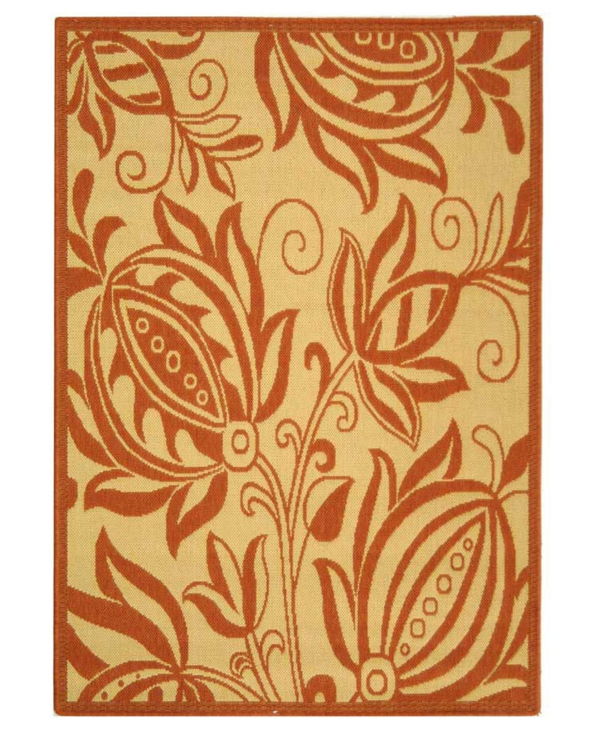 Safavieh Courtyard Natural and Terra 8' x 11' Outdoor Area Rug - Nude Or Na