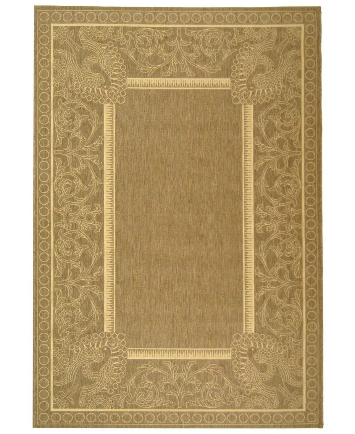 Safavieh Courtyard Brown and Natural 8' x 11' Outdoor Area Rug - Brown / Na