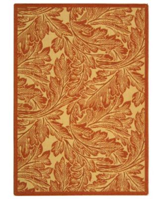 Courtyard CY2996 Natural and Terra 5'3" x 7'7" Outdoor Area Rug