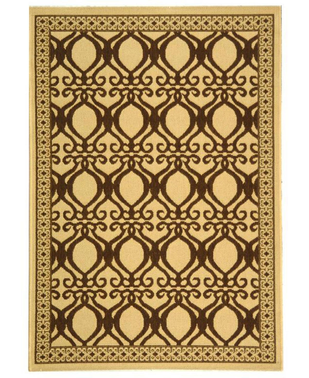 Safavieh Courtyard Natural and Brown 8' x 11' Sisal Weave Outdoor Area Rug - Nude Or Na