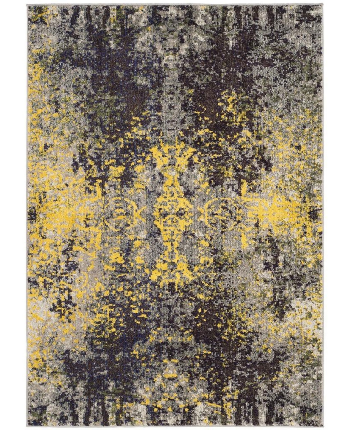 Safavieh Monaco Gray and Multi 6'7in x 9'2in Area Rug - Gray