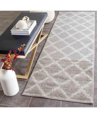 Adirondack 120 Silver and Ivory 2'6" x 12'  Runner Area Rug