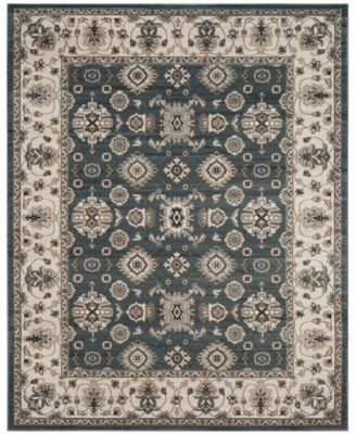 Lyndhurst LNH332 Teal and Cream 8' x 10' Area Rug