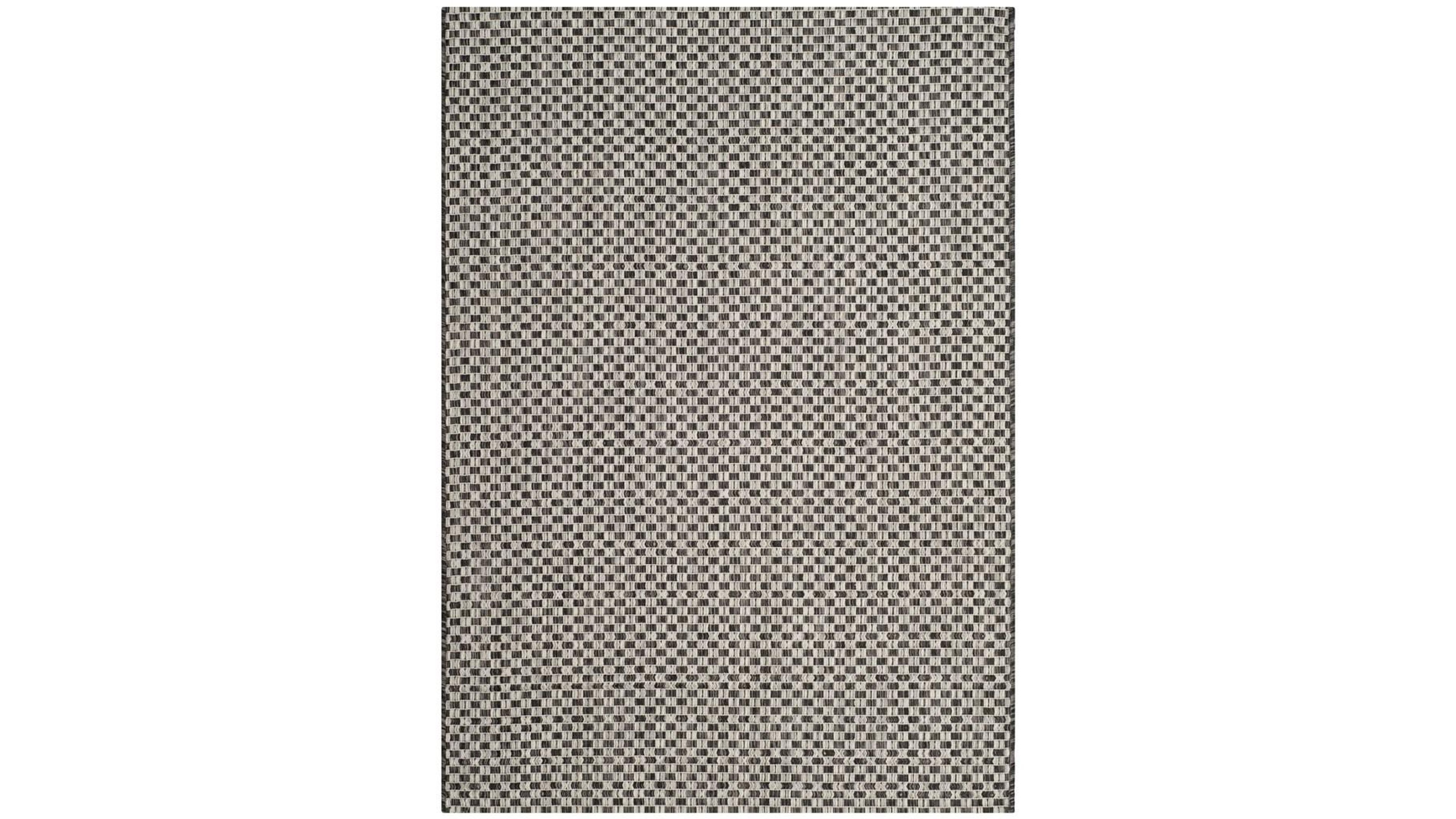 Safavieh Courtyard CY8653 Black and Light Gray 5'3" x 7'7" Sisal Weave Outdoor Area Rug