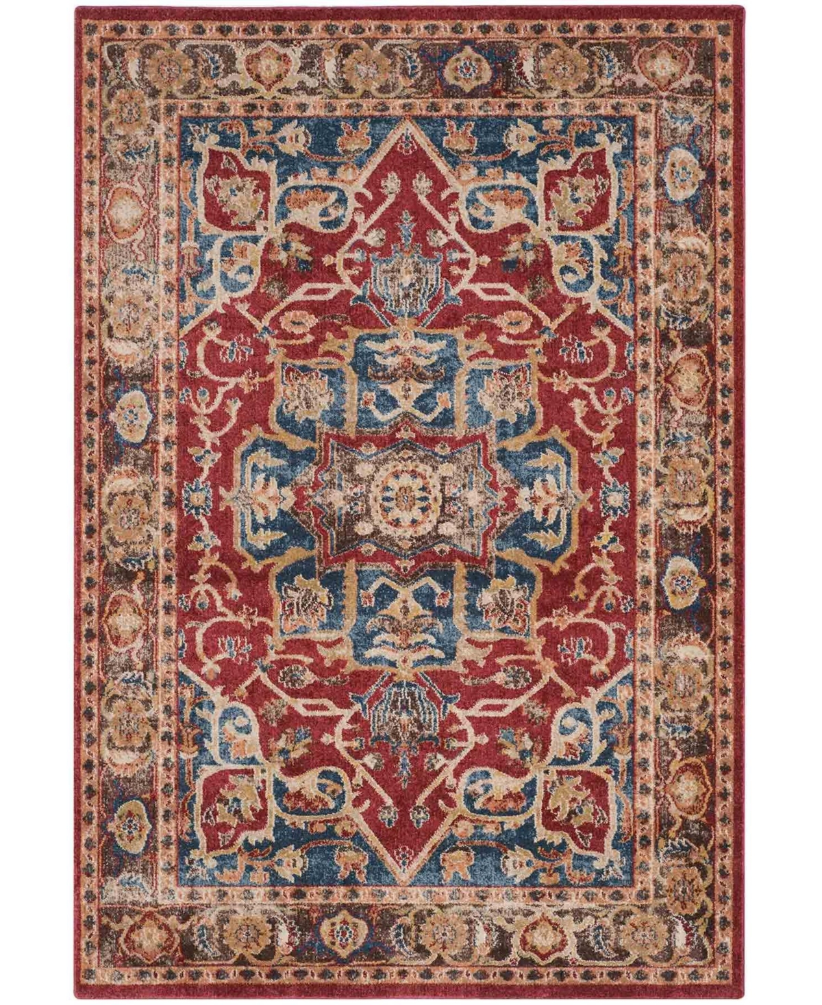Safavieh Bijar Red and Royal 10' x 14' Area Rug - Red