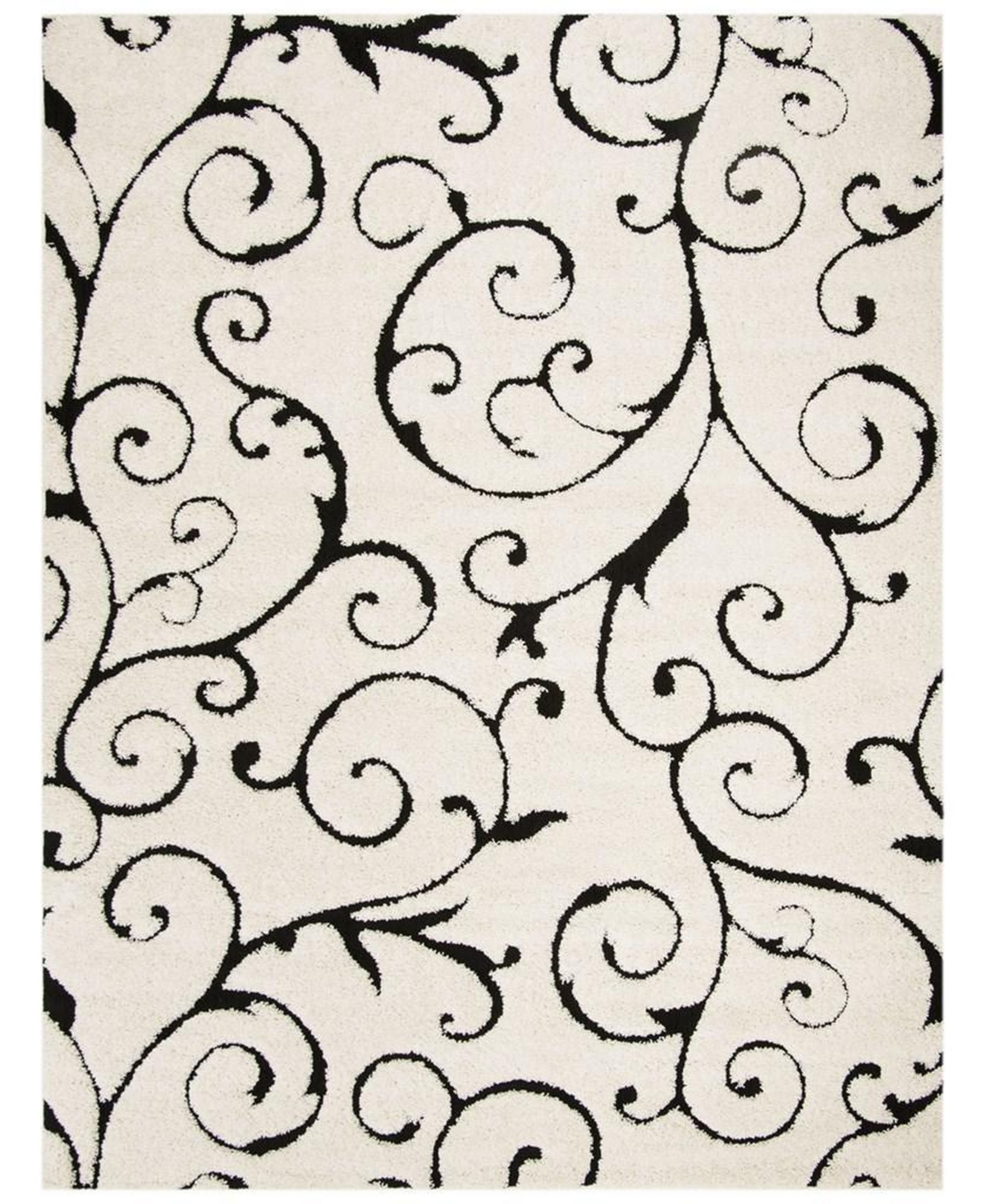 Safavieh Shag 8'6in x 12' Area Rug - Ivory/Black