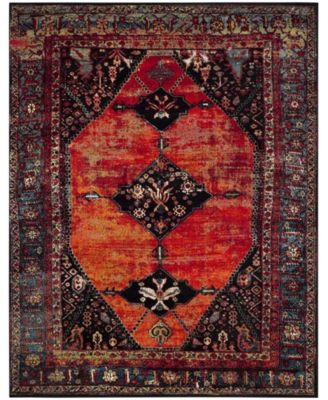Vintage Hamadan VTH217 Orange and Multi 8' x 10' Area Rug