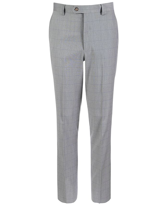 Ralph Lauren Big Boys Classic-Fit Stretch Windowpane Suit Pants - Macy's