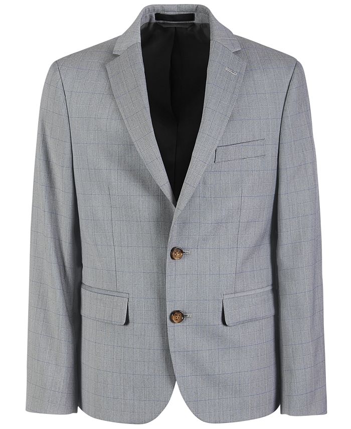 Lauren Ralph Lauren Big Boys Classic-Fit Stretch Windowpane Suit Jacket - Macy's