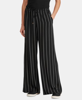 womens striped wide leg pants