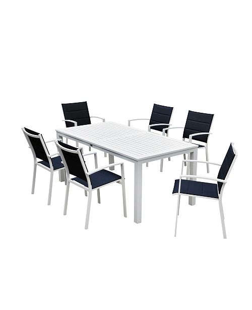 Courtyard Casual Skyline Aluminum Outdoor Rectangle Table Dining