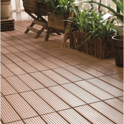 WPC Piece Decking Tile, 6 Piece Set