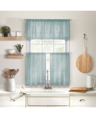 Elrene Cameron Tier Valance Collection In Linen