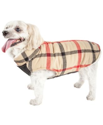 'Allegiance' Classical Plaided Insulated Dog Coat Jacket