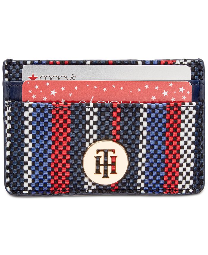 Tommy Hilfiger Woven TH Card Case Macy's