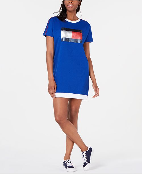 Tommy Hilfiger Logo T Shirt Dress Reviews Dresses Women Macy S