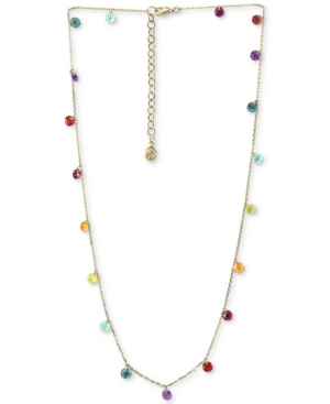 image of Effy Multi-Gemstone (6 ct. t.w.) Statement Necklace, 18