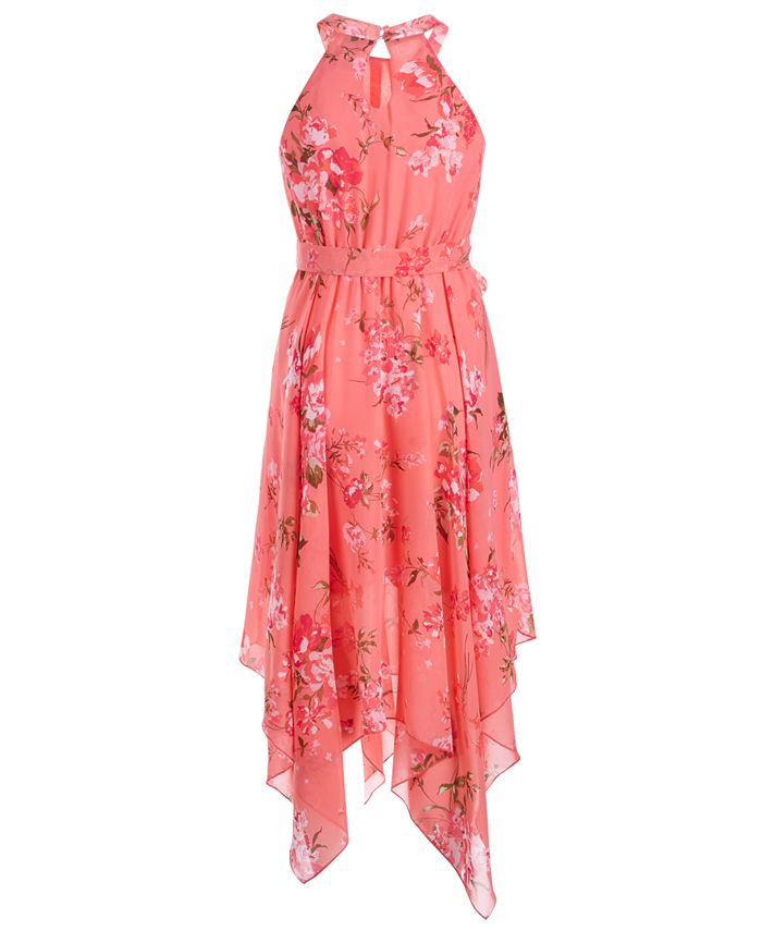 Pink & Violet Big Girls Floral-Print Dress - Macy's