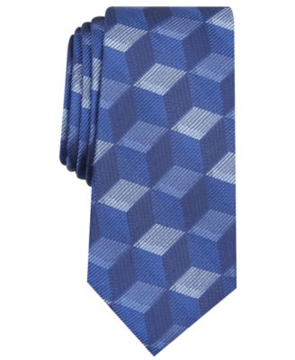 Alfani Mens Slim Geometric Tie Red Size Regular 2