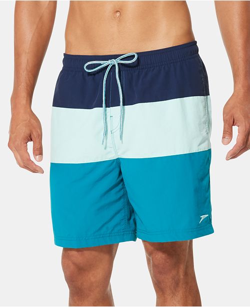 Speedo Men's Colorblocked 7'' Swim Trunks & Reviews Swimwear Men