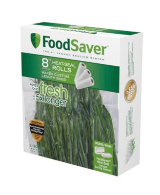 FoodSaver - 8" x 20' Vacuum Seal Roll with BPA-Free Multilayer Construction for Food Preservation, 3-Pack