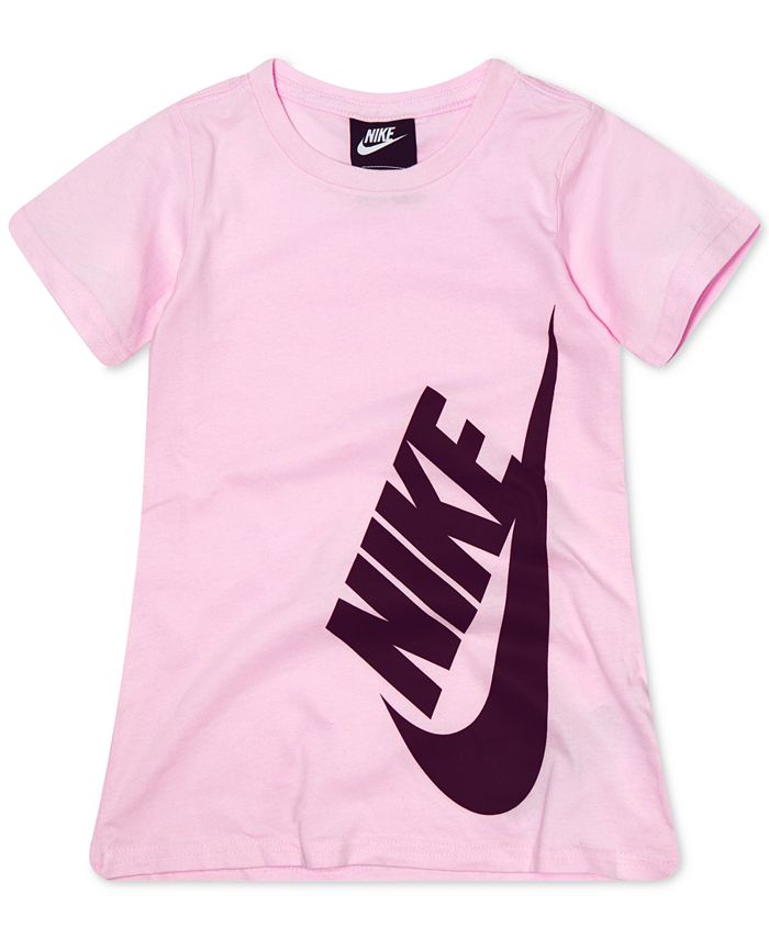 Nike Toddler Girls Logo-Print Cotton T-Shirt Dress - Macy's