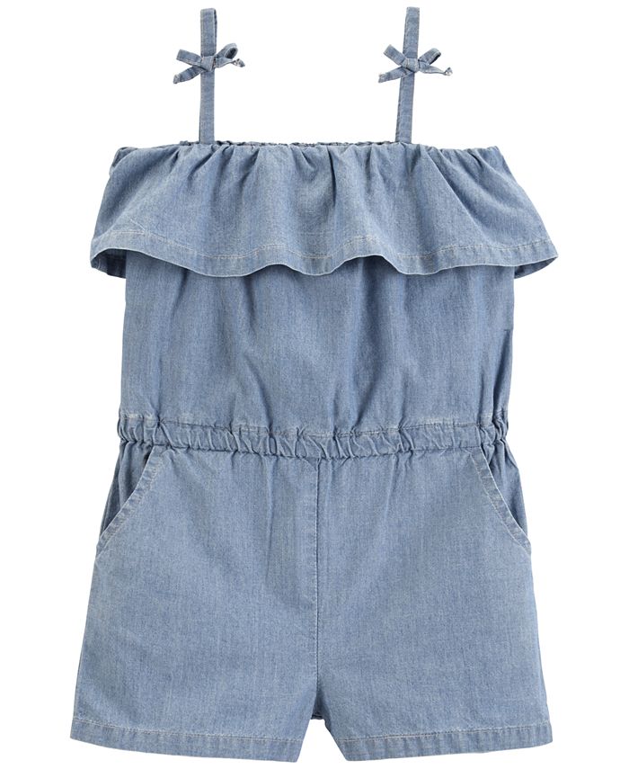 Carter's Toddler Girls Cotton Chambray Romper & Reviews - All Baby ...