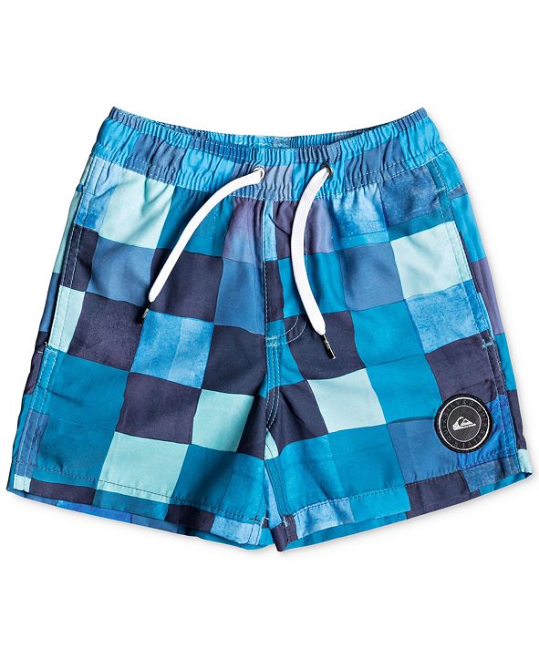 Quiksilver Toddler Boys Checkered 14" Swim Trunks & Reviews Swimwear