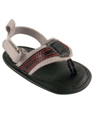 image of Luvable Friends Baby Boy Sandal, Black, 0-18 Months