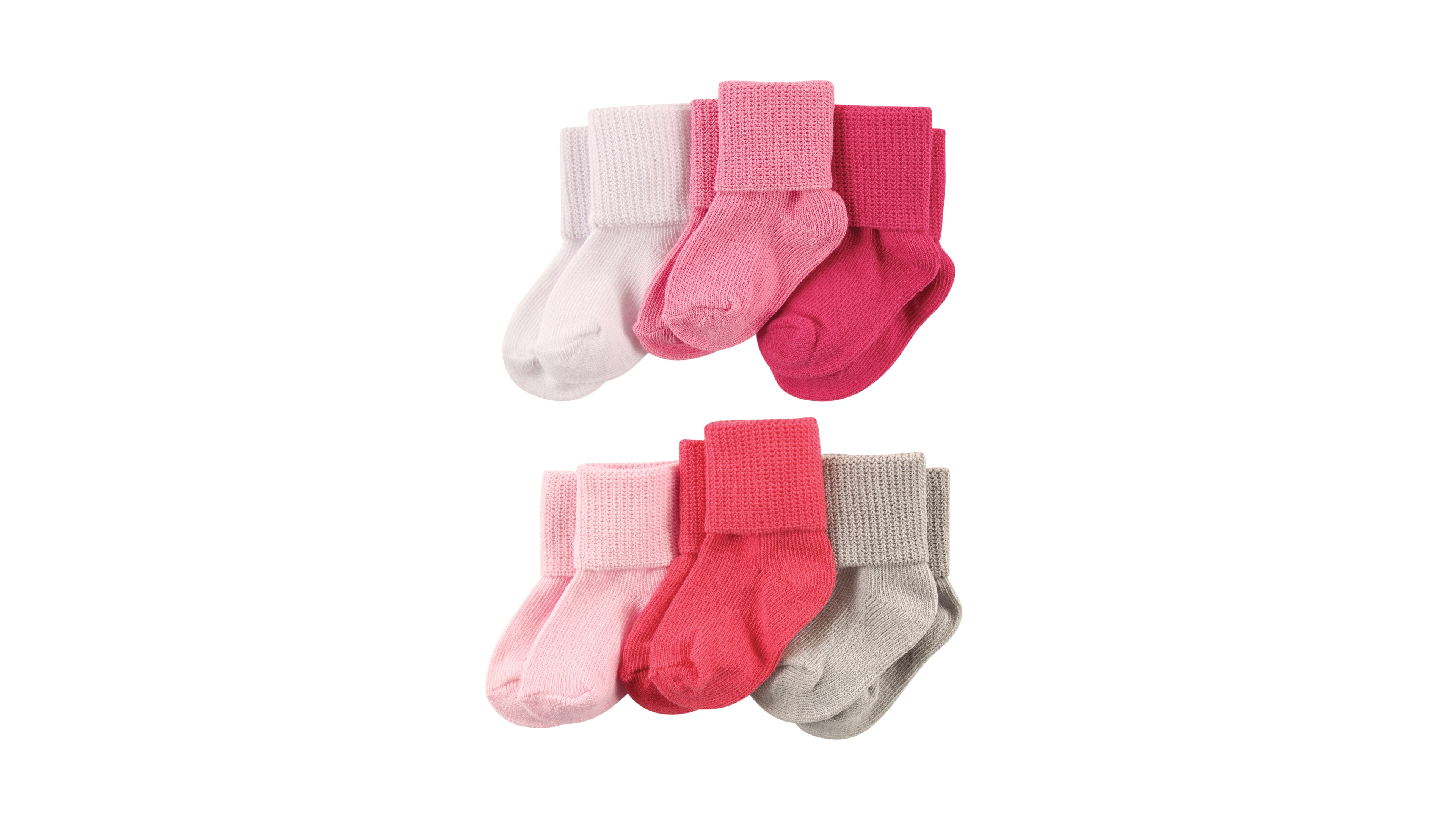Luvable Friends Baby Girls 6Pk