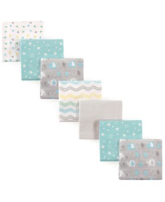 Luvable Friends Unisex Gentle Flannel Receiving Wraps 7-Piece Unisex Set - Basic Elephant 20$