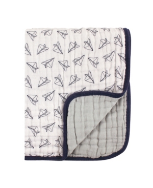 Hudson Baby Four Layer Muslin Tranquility Blanket One Size