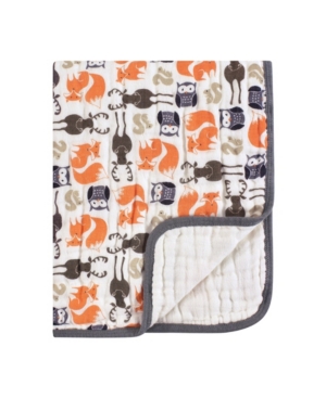 Hudson Baby Four Layer Muslin Tranquility Blanket One Size