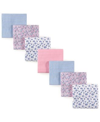 Girls Soft Cotton Flannel Baby Wraps 7 Piece Set
