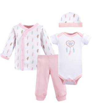 Luvable Friends Preemie Pants Bodysuits Shirt Cap 4-Piece Set Premie