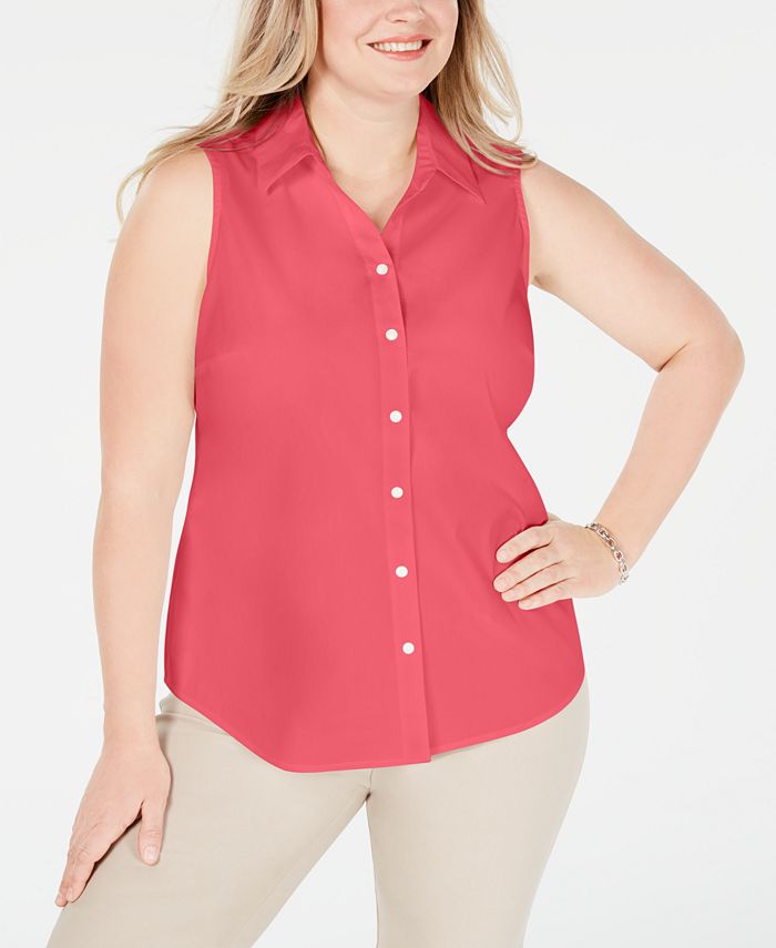 Macy's charter club plus size hotsell tops