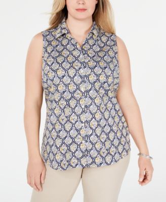 Charter Club - Plus Size Printed Top