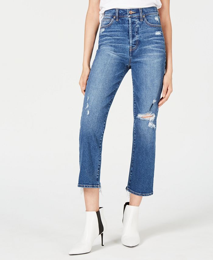 Kendall + Kylie Ripped Cropped Jeans & Reviews - Jeans - Juniors - Macy's