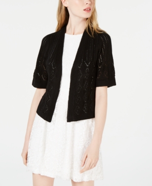 Robbie Bee Petite Pointelle-Knit Cardigan