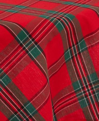 Holiday Plaid Tablecloth 70" Round