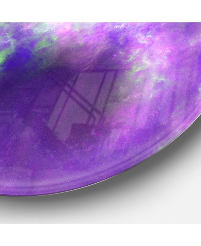 Design Art Designart 'Perfect Light Purple Starry Sky' Abstract Round