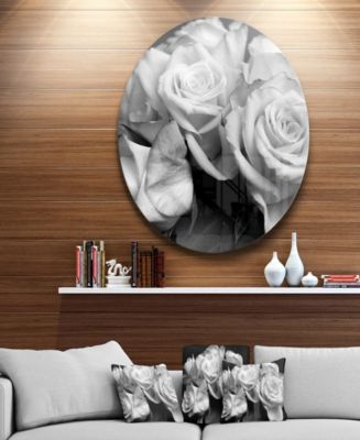 Design Art Designart 'Bunch Of Roses Black And White' Ultra Vibrant ...