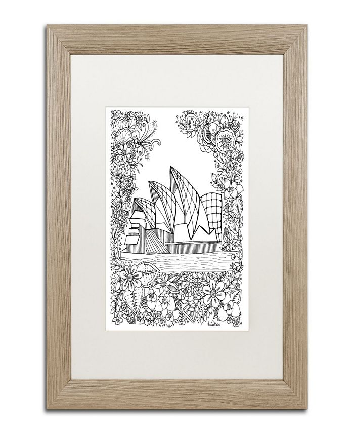 Trademark Global KCDoodleArt Sydney Opera House Inspired Matted Framed